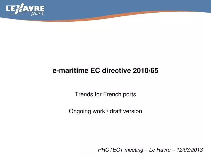 e maritime ec directive 2010 65