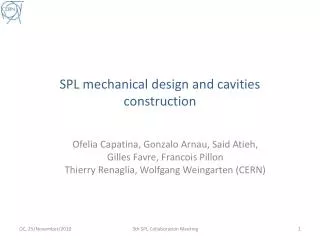 SPL mechanical design and cavities construction