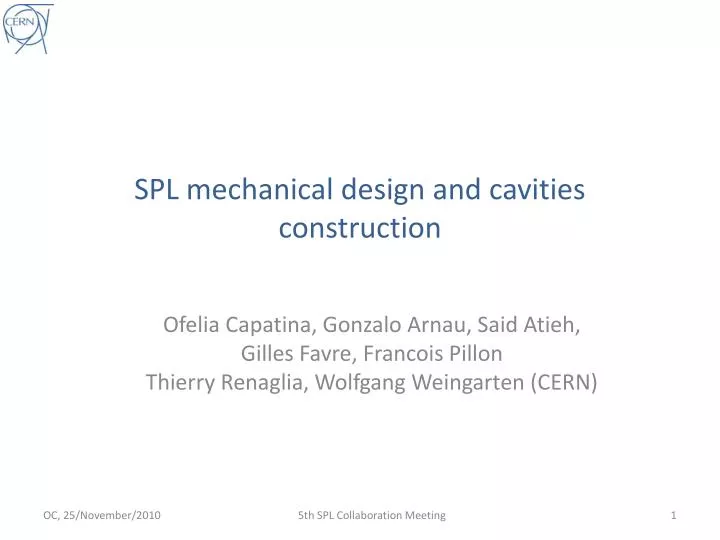 spl mechanical design and cavities construction