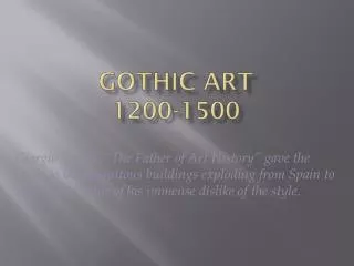 Gothic Art 1200-1500