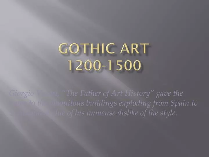 gothic art 1200 1500
