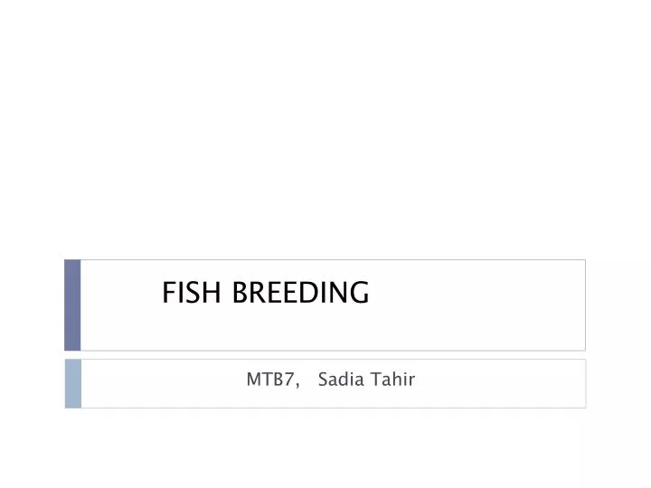 fish breeding