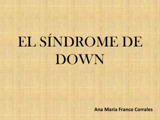 el s ndrome de down