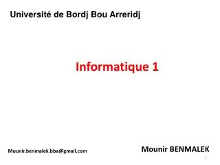 informatique 1