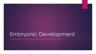 embryonic development