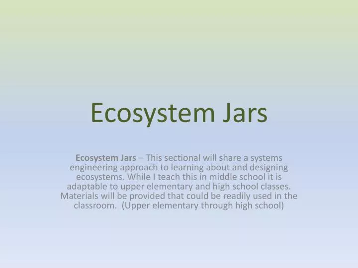 ecosystem jars