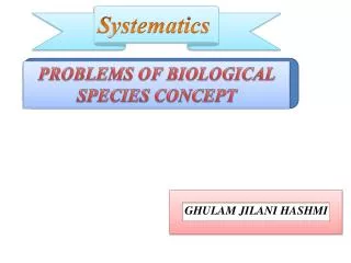PROBLEMS OF BIOLOGICAL SPECIES CONCEPT