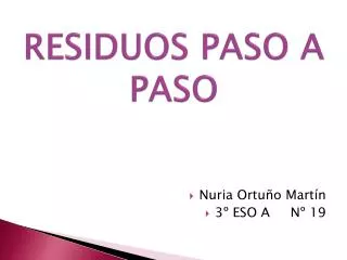 residuos paso a paso
