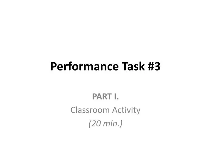performance task 3