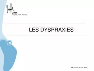 les dyspraxies