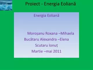 proiect energia eolian