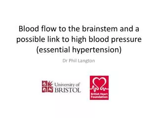 Blood flow to the brainstem and a possible link to high blood pressure (essential hypertension)