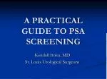 A PRACTICAL GUIDE TO PSA SCREENING - slide 1