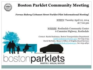 Boston Parklet Community Meeting