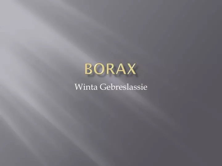 borax