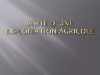 visite d une exploitation agricole