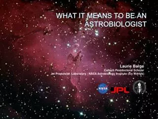 What it means to be an astrobiologist