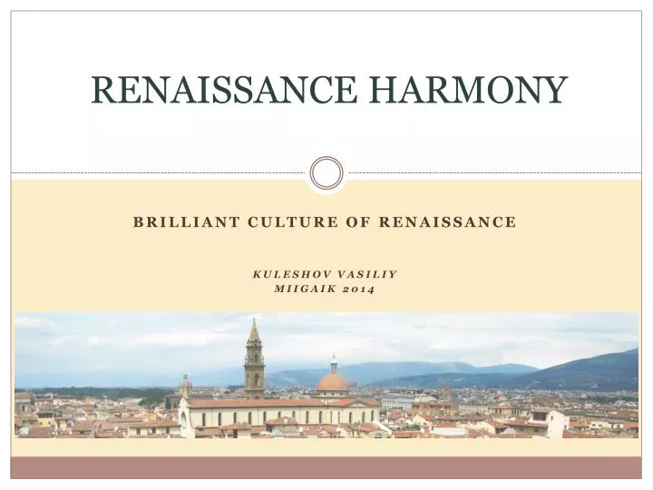 renaissance harmony