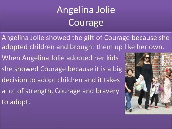 angelina jolie courage