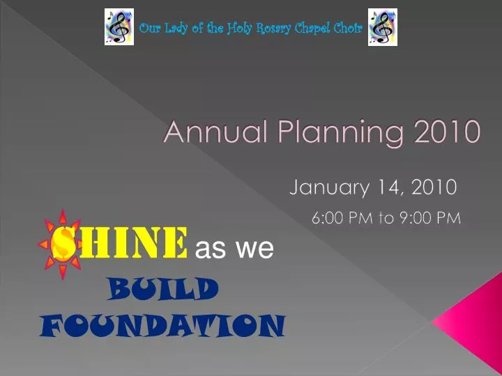 annual planning 2010
