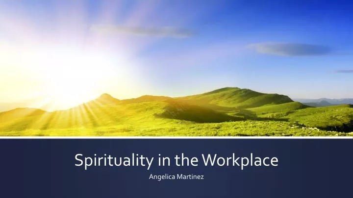 spirituality in the workplace