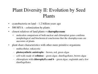 Plant Diversity II: Evolution by Seed Plants