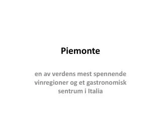 piemonte