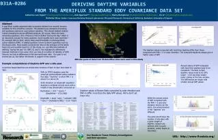 Deriving Daytime Variables from the Ameriflux Standard Eddy Covariance Data Set