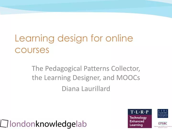 learning design for online courses