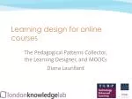 Learning design for online courses - slide 1