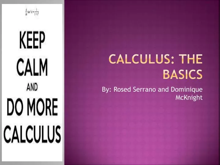 calculus the basics