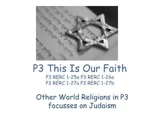 P3 This Is Our Faith P3 RERC 1-25a P3 RERC 1-26a P3 RERC 1-27a P3 RERC 1-27b
