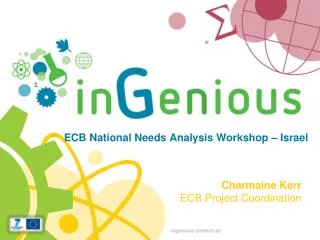 ecb national needs analysis workshop israel