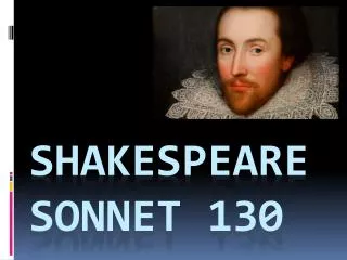 Shakespeare SONNET 130