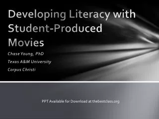 Developing Literacy with Student-Produced Movies
