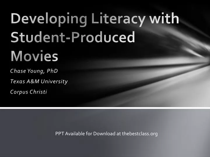 developing literacy with student produced movies