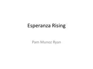 esperanza rising