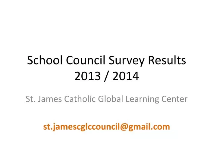 school council survey results 2013 2014