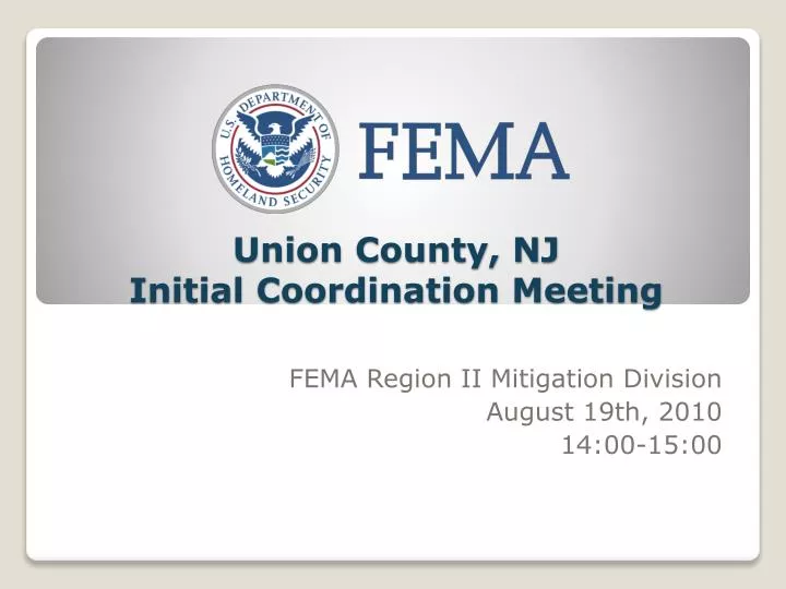 union county nj initial coordination meeting