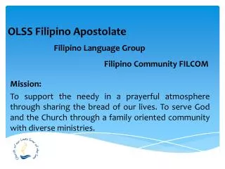 OLSS Filipino Apostolate