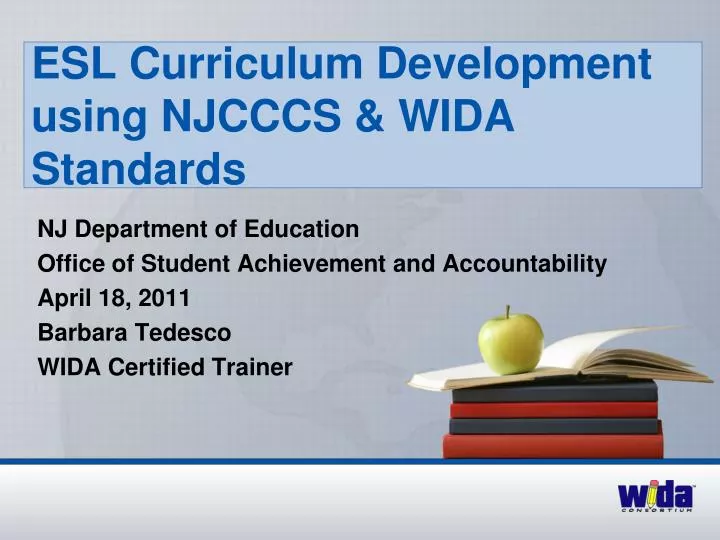 esl curriculum development using njcccs wida standards