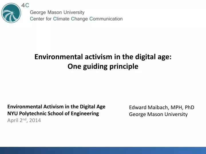 environmental activism in the digital age one guiding principle