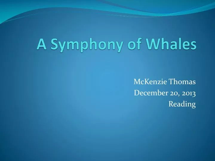 a symphony of whales