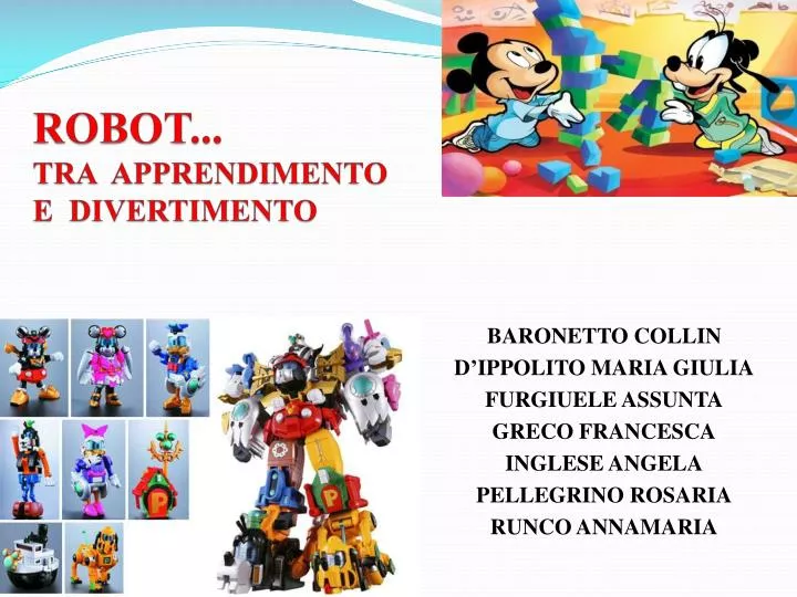 robot tra apprendimento e divertimento