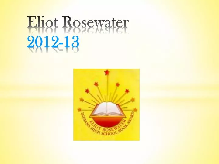 eliot rosewater 2012 13