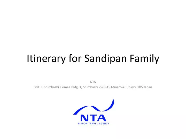 itinerary for sandipan family