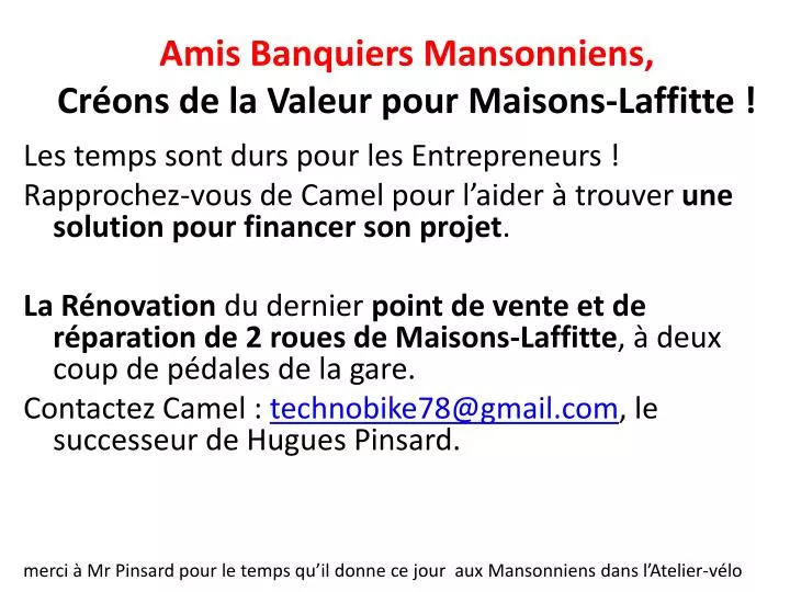 amis banquiers mansonniens cr ons de la valeur pour maisons laffitte