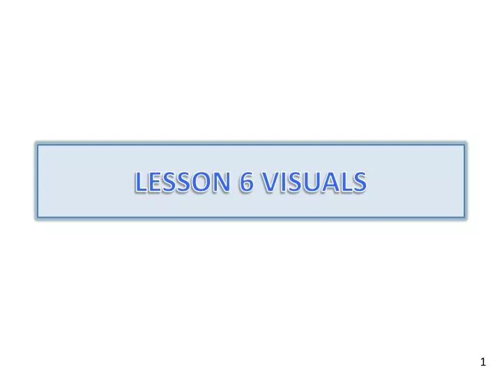 lesson 6 visuals