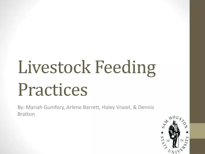 livestock feeding practices