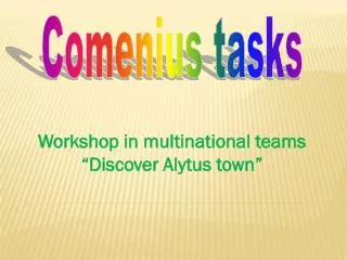 Comenius tasks